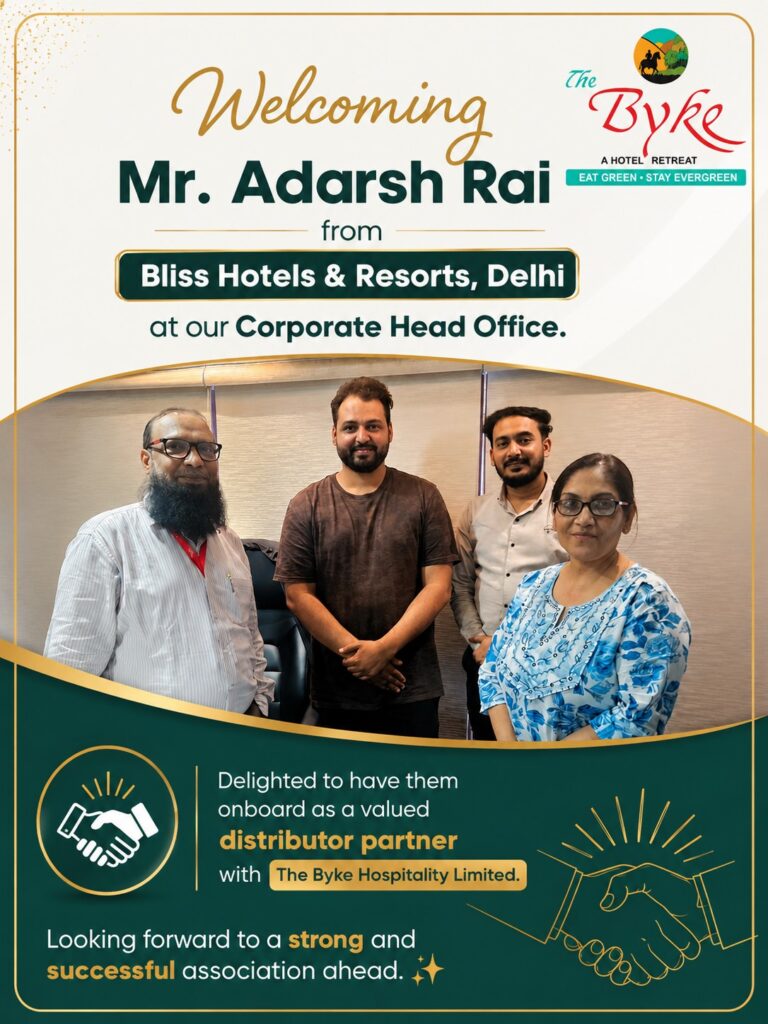 Bliss Hotels & Resorts appointed distributor partner of The Byke Hospitality Limited